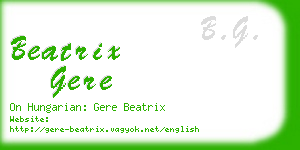 beatrix gere business card